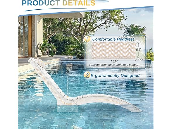 White In Pool Lounge Chair