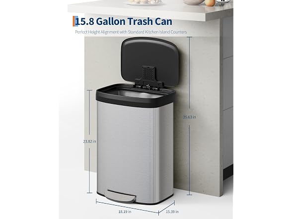 Takywep Gallon Stainless Steel Trash Can