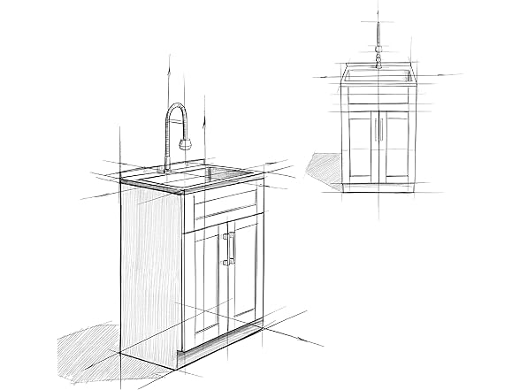 Hennessy All-in-One Utility Sink&Cabinet