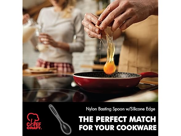 Chef Craft Nylon Spoon w/Silicone Edge