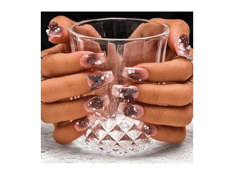 Sethexy Ombre Butterfly Press on Nails 