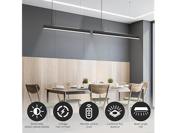(4 Pack) 2.4G Remote Series LED Linear Light Fixture