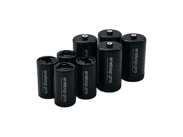 (8 Pack) Eneloop Panasonic Pro Battery Adapters