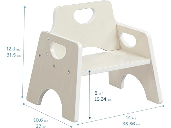 ECR4Kids Wooden Toddler Chair, 2Pk