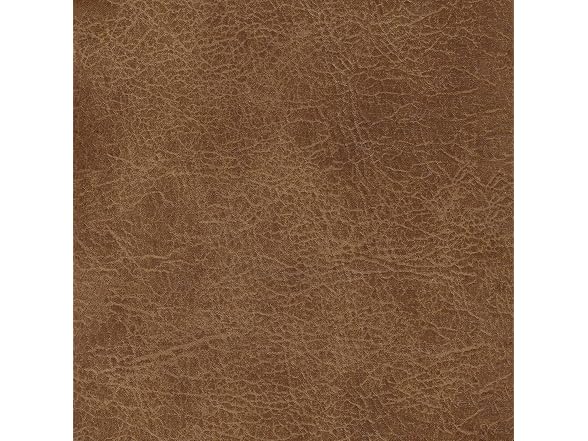HomePop 58in Bench PU Leather Lt Brown
