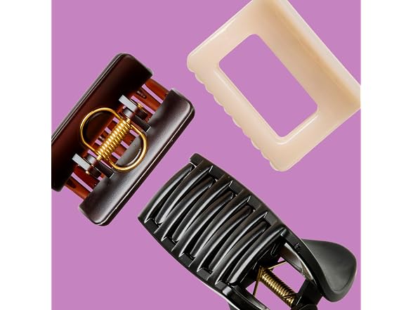Conair Luxe Claw Clips 3PK Durable Thick Plastic