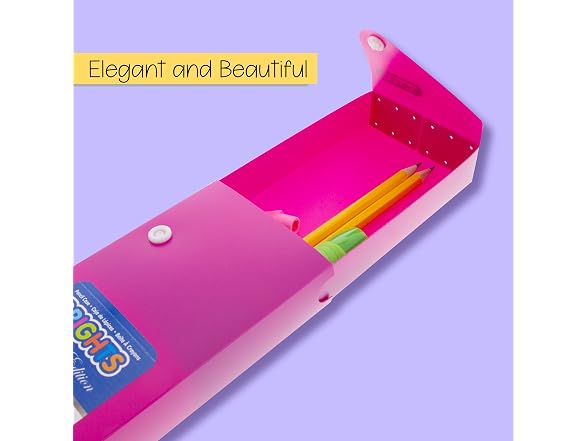Assorted Color Slider Pencil Case (Pack of 6)