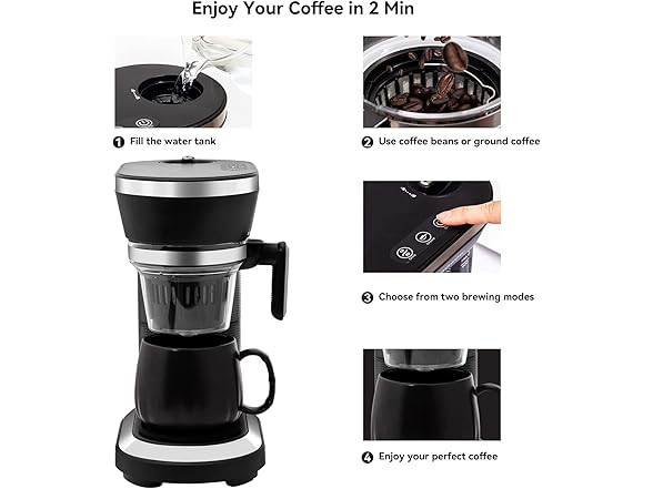JAVASTARR Grind and Brew Coffee Maker