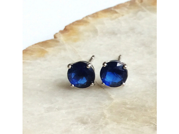 Sterling Silver Sapphire Stud Earrings