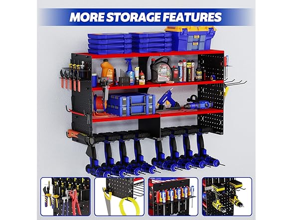 Power Tool Organizer Wall Mount 4 Layer