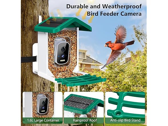 Niuberber Smart Bird Feeder with Camera