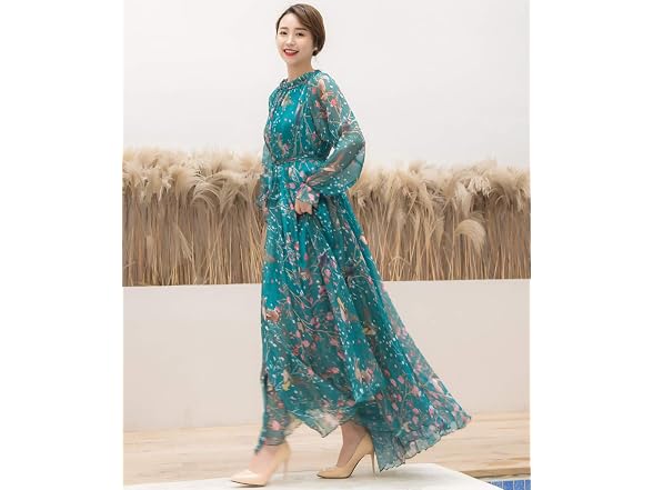 MedeShe Women (XL) Long Sleeve Holiday Maxi Dress