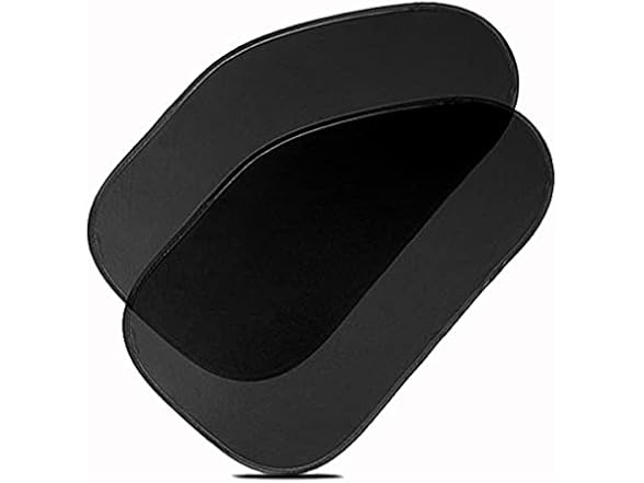 Zone Tech SS0019 Side Window Cling On Sun Shades- 2-Pack Bl