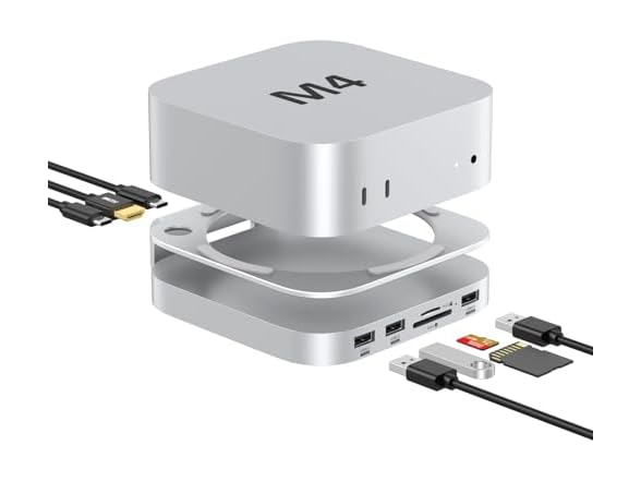 10in1 Aluminum Dock for Mac mini M4 Pro