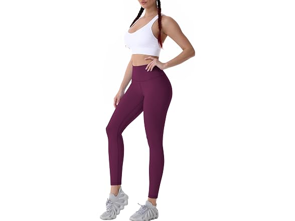 Sunzel Womens Leggings 28in M Black Cherry