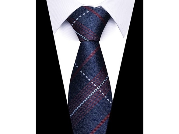 Midnight Navy Burgundy & Silver Stripes