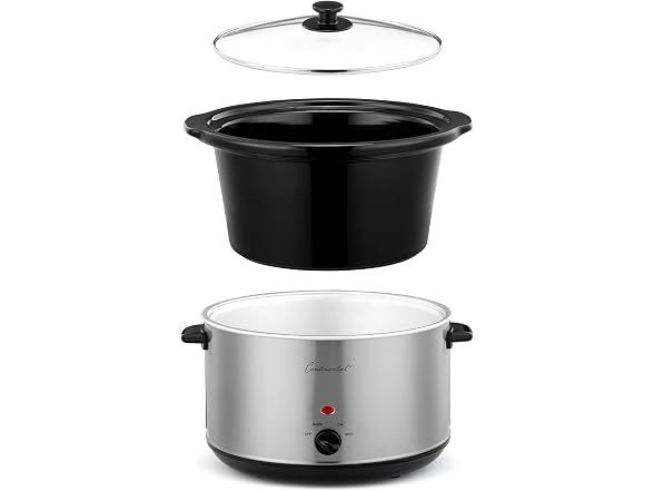 Continental Electric 6 Qt. Oval Slow Cooker