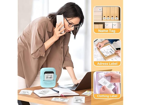 Mini Bluetooth Label Maker Barcode Printer