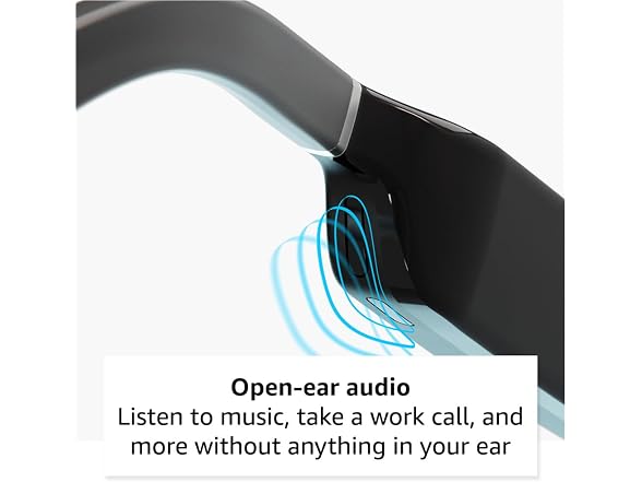 (NEW) Amazon Echo Frames Smart glasses, Designed for Alexa+, Square frames in Classic Black - Gallery 6