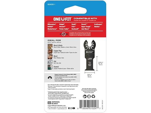 Imperial IBOA300-1 1-1/4" Multitool Blade White
