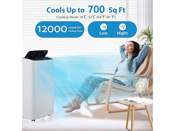 KOKEBREN 12,000 BTU Portable Air Conditioner