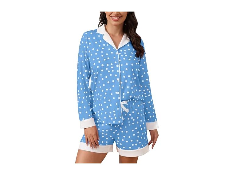 Fkeep Women Button Down Pajamas Sets Satin Sets - Gallery 13