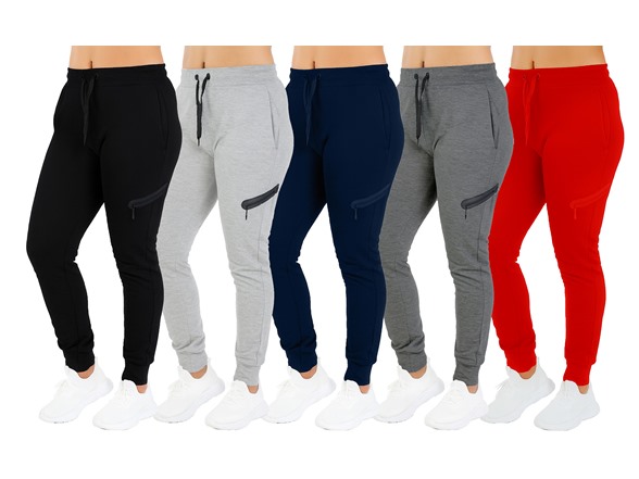 3Pk Womens Tech Fleece Jogger Pants