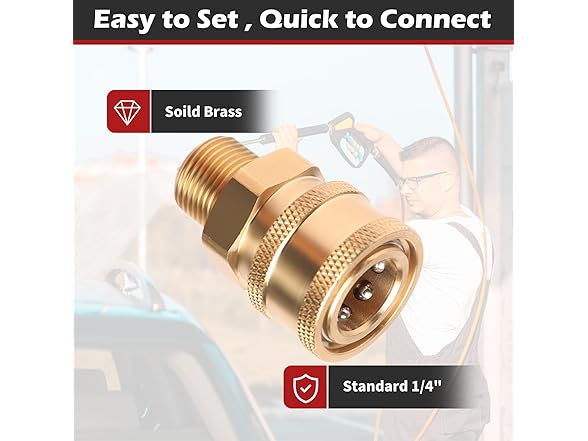 Ufixed 1/4 Pressure Washer Quick Connect