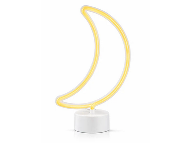 Brightside 12" Moon LED Neon Table Light Stand