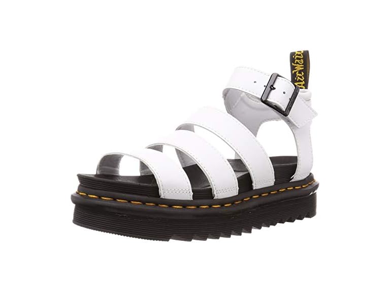 Dr. Martens Women's Blaire Fisherman Sandal, White Hydro Leather, 11