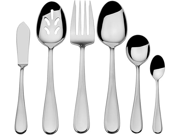 Mikasa Bravo 18.10 45 Piece Stainless Steel Flatware Set, Service for 8