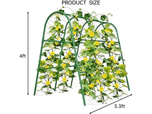 MilleLoom GAR-65 MilleLoom Garden Arch Trellis 4x5.3ft