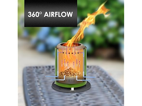 Red Mountain Valley Smokeless Tabletop Fire Pit, Green