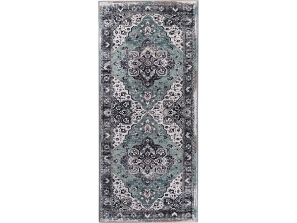 Superior 2'7"x6' Modern Floral Medallion Area Rug