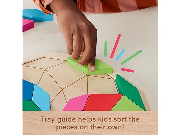 Fisher-Price Wood Preschool Toy Mandala Puzzle