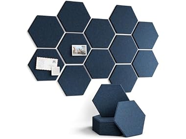 $19.99, Was $26.99, 25% Off! Fluxynara 12 Pack Hexagon Felt Bulletin Board Tiles dealfomo