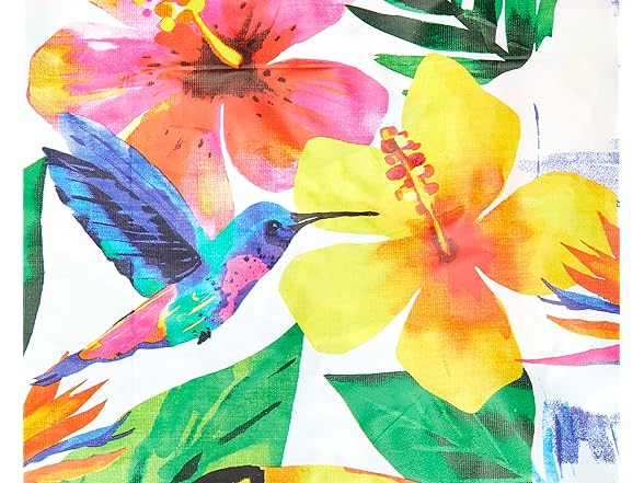 Unique Palm Tropical Luau Plastic Rectangular Table Cover