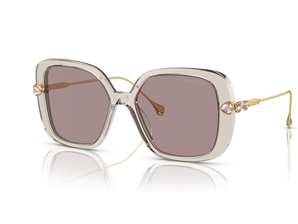 Swarovski Women's SK6011F Low Bridge Fit Square Sunglasses
