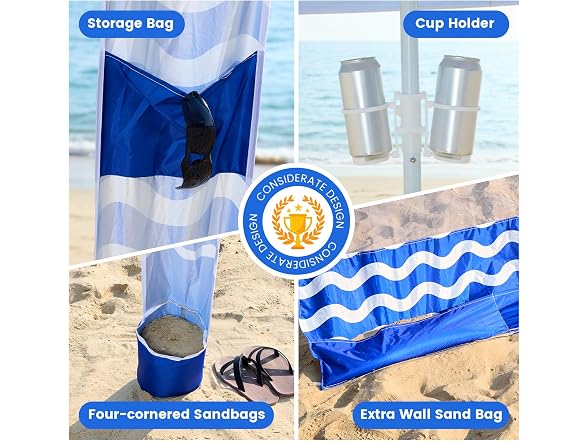 Zeraty 8x8 Beach Cabana UPF50+ Pop Up