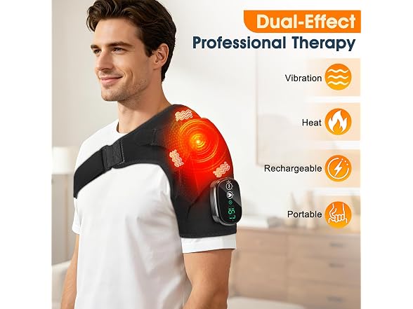 DeMoce Shoulder Heat Massager, Black