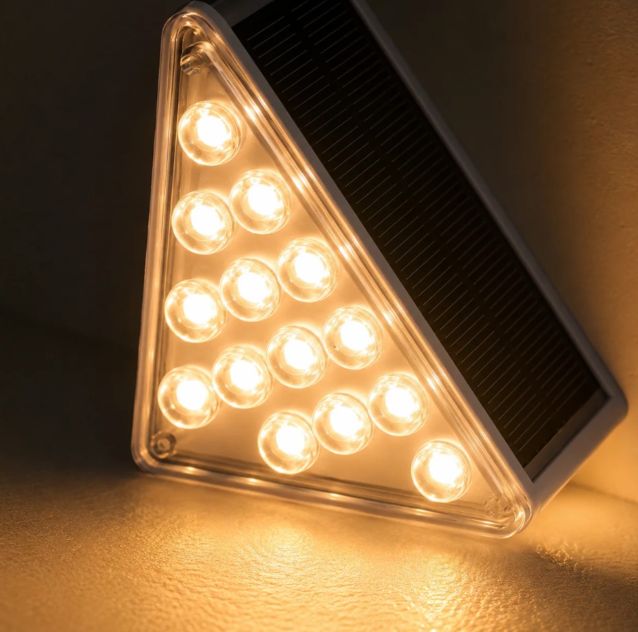 Infinite Basics 6-Pack Triangle Solar Step Lights Outdoor - Gallery 13