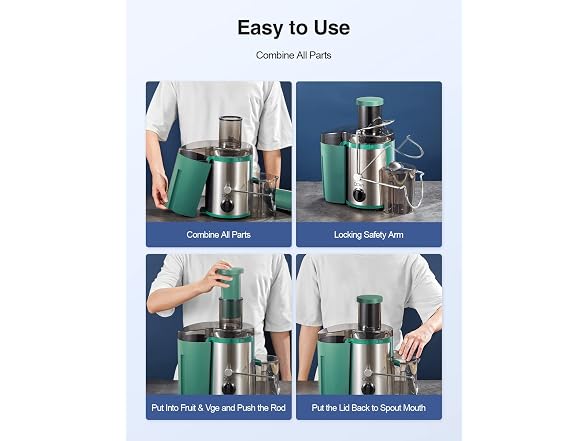 Qcen 500W Centrifugal Juicer Green