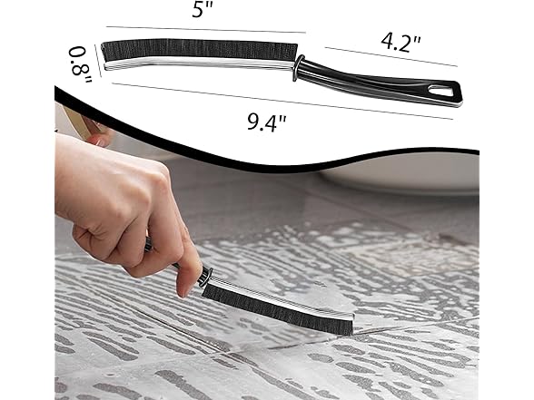 6 Pcs Hard Bristle Crevice Cleaning Brush