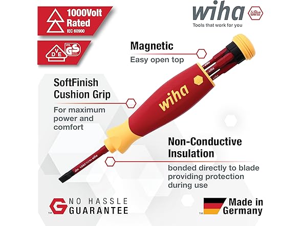 Wiha 28345 6pc Insulated PocketMax Multi-Driver