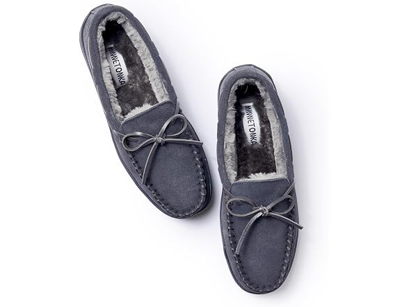 Minnetonka Men's Pile Lined Hardsole Sli