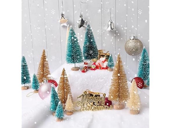 KISIQI 30 Piece Mini Christmas Trees