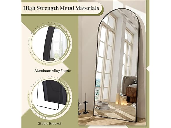 BEAUTYPEAK 65"x24" Full Length Mirror