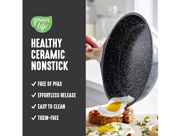 GreenLife 8 Piece Ceramic Nonstick Cookware Set