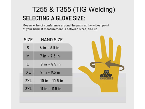 Bear Knuckles T255 S TIG Goathide Welding Glove