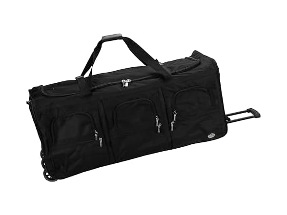 Rockland Rolling Duffel Bag, Black, 40"